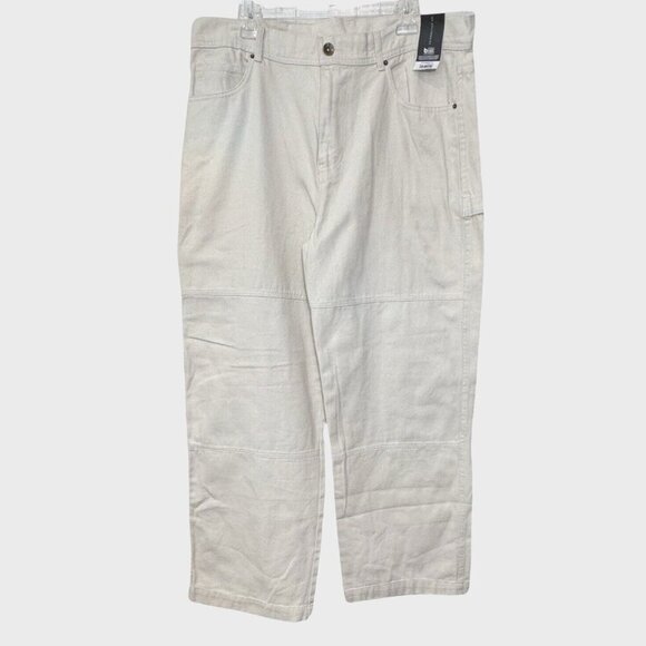 NO BOUNDARIES Canvas Carpenter Pants Unisex 40x31 Baggy Slouch‎ Grunge 90s NEW - Picture 1 of 7